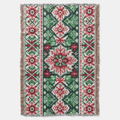 Kerst/Winterbeurs eiland rood & groen Deken (Voorkant Verticaal)