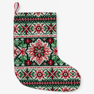 Kerst/Winterbeurs eiland rood & groen Kleine Kerstsok