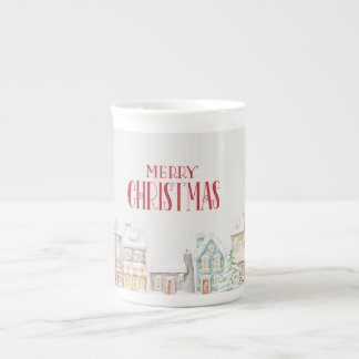 Kerst Winterhuizen vol Cozy Sfeer Porselein Kop