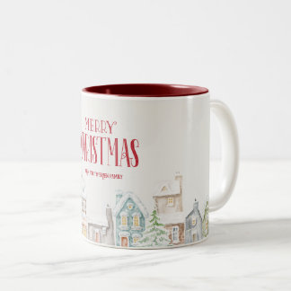 Kerst Winterhuizen vol knusse sfeer Tweekleurige Koffiemok