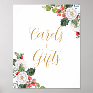 Kerst Winterkaarten en -cadeaus Bruidsdouche Poster