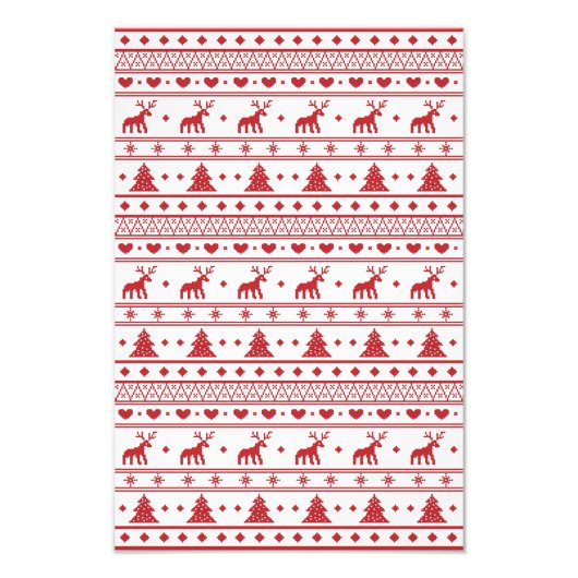 Kerst-/winterpatroon Foto Afdruk (Voorkant)