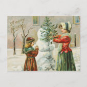 kerst-winterwinter briefkaart (Voorkant)