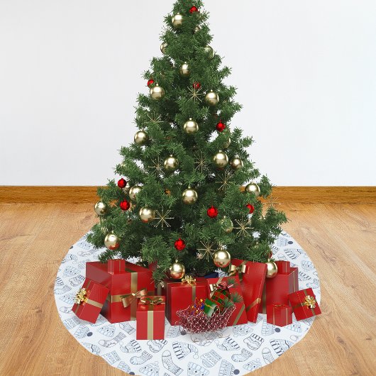 Kerst wit blauw gebreide winter draag kerstboom rok