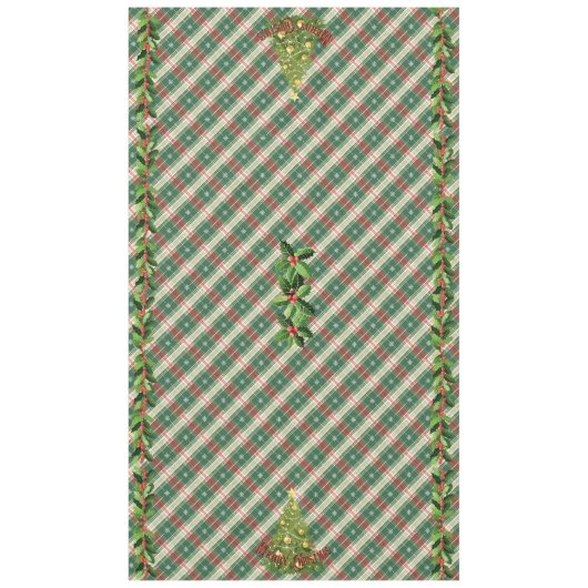 Kerst wit en groen met rood tafelkleed (Voorkant)