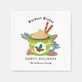 Kerst Wit-wit met warme chocolade Servet (Voorkant)