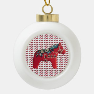 Kerst-, witte en blauwe sierooien keramische bal ornament