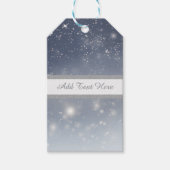 Kerst Witte Sneeuwvlok Cadeaulabel (Voorkant)
