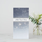 Kerst Witte Sneeuwvlokken Feestdagenkaart (Staand voorkant)