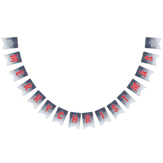 Kerst Witte Sneeuwvlokken Vlaggetjes (Alle)