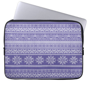 Kerst Wol Gebreide Trui Kerstvakantie  Laptop Sleeve