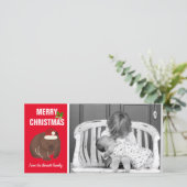 Kerst Wombat Foto Feestdagenkaart (Staand voorkant)