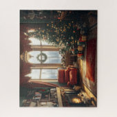 Kerst woonkamer puzzel legpuzzel (Verticaal)