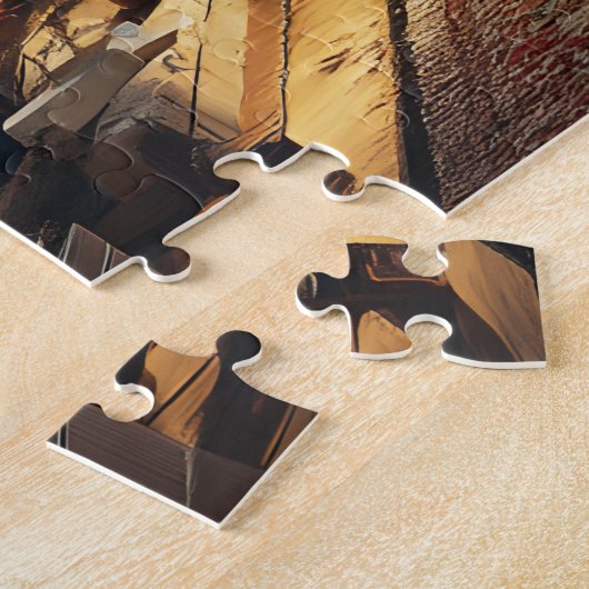 Kerst woonkamer puzzel legpuzzel (Zijkant)