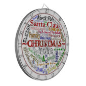 Kerst Word-Art - Dart Board Dartbord (Voorkant Links)