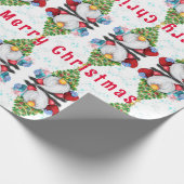 Kerst Wrapping Papier Gnoom met Uw Gift (Hoek)