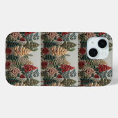 Kerst Xmas Forest nep borduurwerk effect No1 Case-Mate iPhone Case (Achterkant (horizontaal))