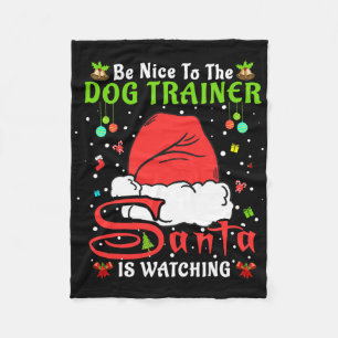 Kerst Xmas Pyjama Wees Aardig Voor De Hondentraine Fleece Deken