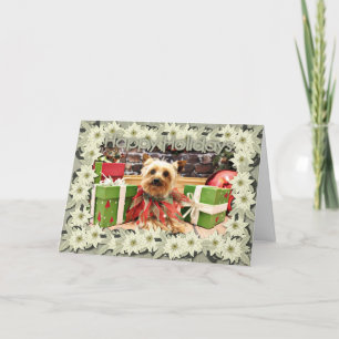 Kerst - Yorkie - Kensey Feestdagen Kaart