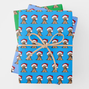 Kerst Yorkie Wrapping Paper Set van 3 vellen