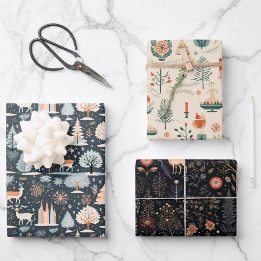 Kerst & Yule Inpakpapier Vel (Voorkant)