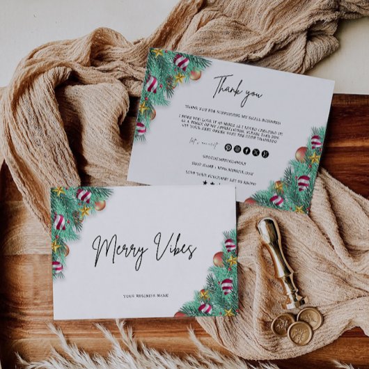 Kerst Zakelijke Dankkaart Sjabloon Kaart