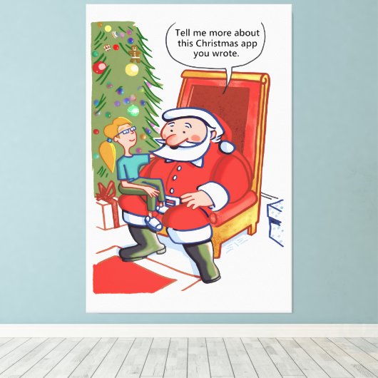 Kerst Zakelijke Partners canvas print (Insitu (Houten vloer))