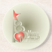 Kerst Zandsteen Onderzetter (Voorkant)