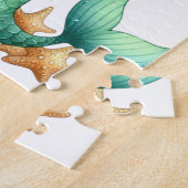 Kerst Zeemeermin Kinder Puzzel – gepersonaliseerd  (Zijkant)