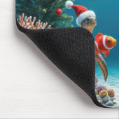 Kerst zeepaardje onder water muismat (Hoek)