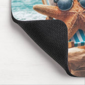 Kerst Zeesterren met een cocktail Muismat (Hoek)