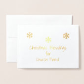 Kerst Zegeningen Kerk Pianist Folie Kaarten (Voorkant met envelop)