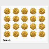 Kerst Zelfgemaakte Cranberryjam Goud Ronde Sticker (Vel)