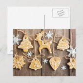 Kerst zelfgemaakte peperkoekjes feestdagenkaart (Voorkant / Achterkant)