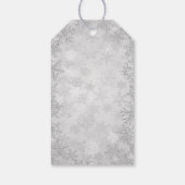 Kerst zilver sneeuw winter bedrijfslogo cadeaulabel (Achterkant)