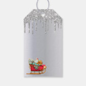 Kerst: zilverglitter cadeaulabel (Achterkant)