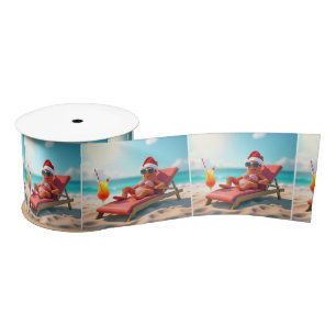 Kerst zonnebaden zeesterren met cocktail lint