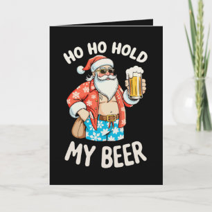 Kerst Zonnebril Hou Mijn Bier Kerstmis Xmas Kaart