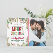 Kerst Zwangerschap Aankondiging Kerst Kaart (Staand voorkant)