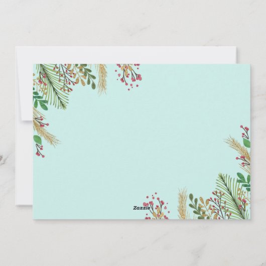 Kerst Zwangerschap Aankondiging Kerst Kaart (Achterkant)