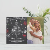 Kerst Zwangerschap Aankondiging Kerstfoto (Staand voorkant)