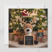 Kerst Zwangerschap Aankondiging schattig rendier (Voorkant)