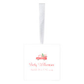 Kerst Zwangerschap Aankondiging Ultrasound Foto Kubus Ornament (Rechts)