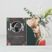 Kerst zwangerschap echo aankondiging Joy (Staand voorkant)