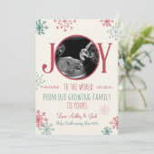 Kerst zwangerschap echo aankondiging Joy (Staand voorkant)