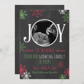 Kerst zwangerschap echo aankondiging Joy (Voorkant / Achterkant)