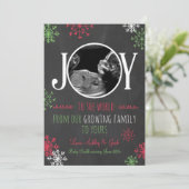 Kerst zwangerschap echo aankondiging Joy (Staand voorkant)