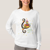 Kerst Zwangerschap Lange Mouw Shirt. personalisere T-shirt (Voorkant)