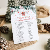 Kerst Zwangerschap Snoep Match Baby shower Game Kaart