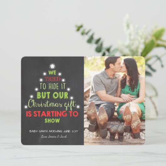 Kerst zwangerschap ultrasound aankondiging Tree (Staand voorkant)